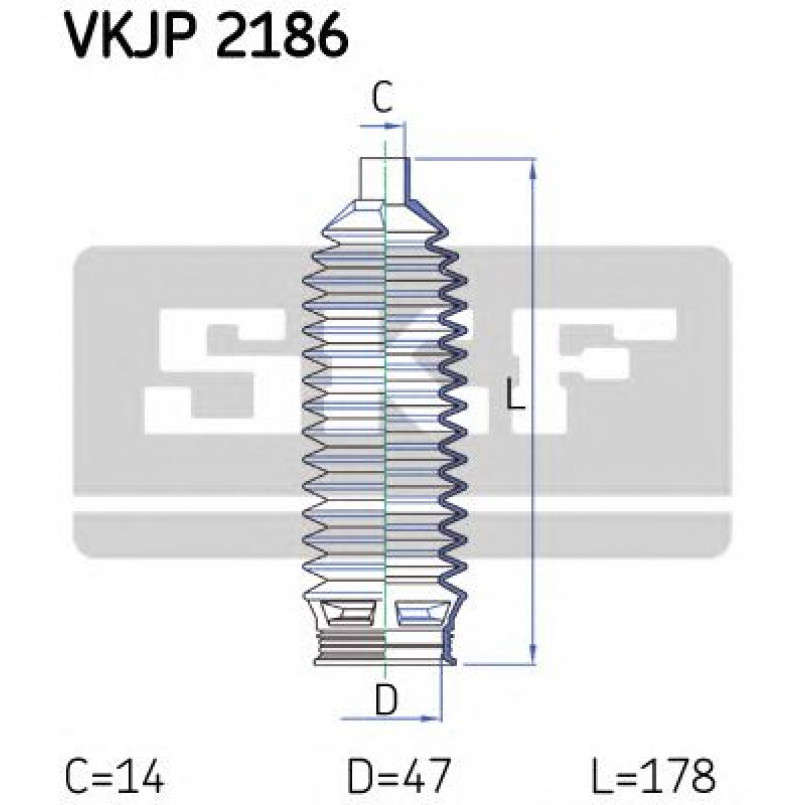VKJP 2186 SKF - Пильовик привідного валу